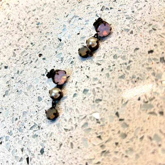 Sabika Jewelry - Sabika Pink and Pearl Earrings